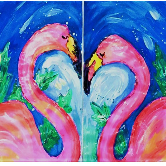 Curs de pictura in cuplu -Flamingo