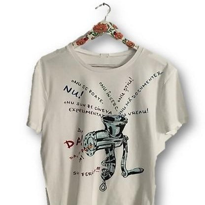 Tricou pictat manual " Masina de tocat idei"