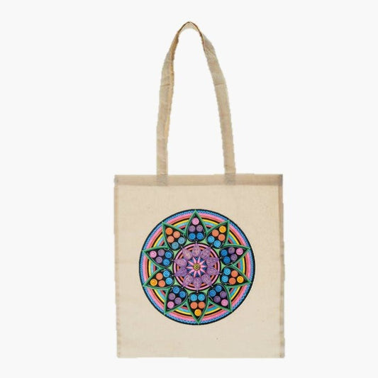 Set de pictat sacosica din in natur - Mandala