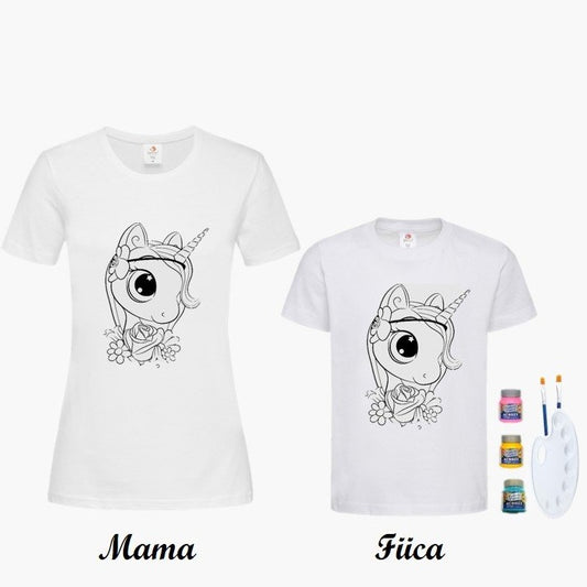 Set personalizare tricou Unicorn Mama si Fiica