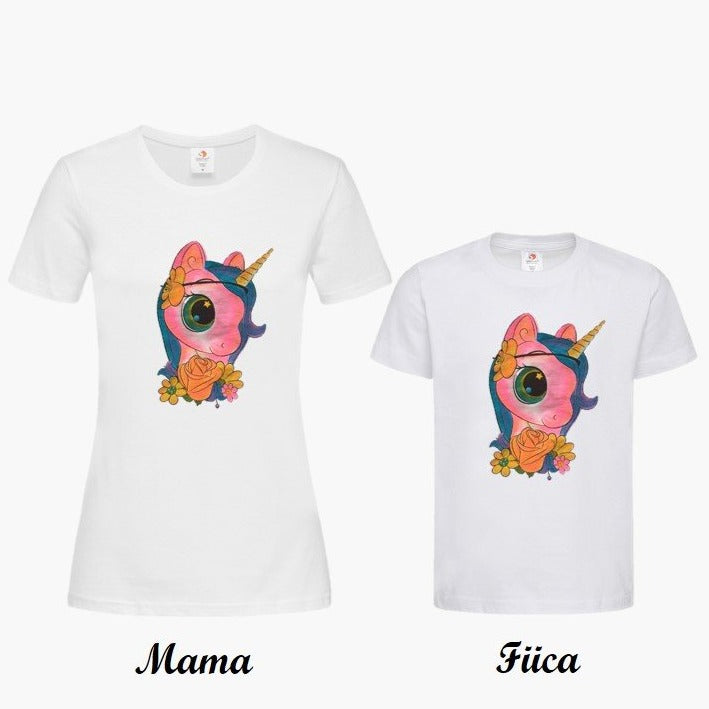 Set personalizare tricou Unicorn Mama si Fiica