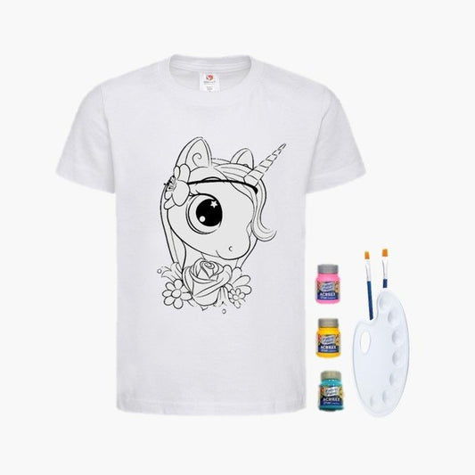 Set  personalizare tricou copii Unicorn