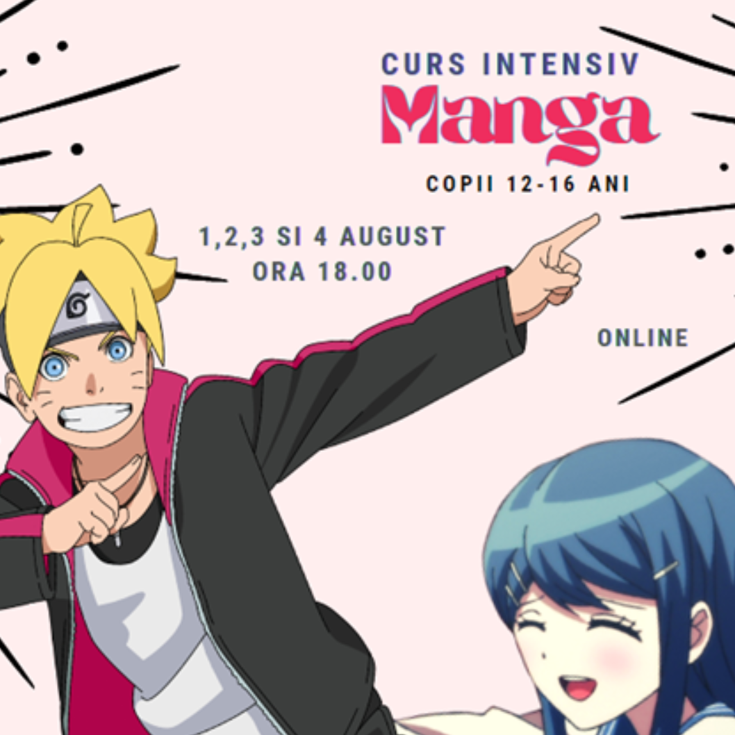 Curs Intensiv MANGA -copii: 12-16 ani (1, 2, 3, 4 august- ora 18.30)