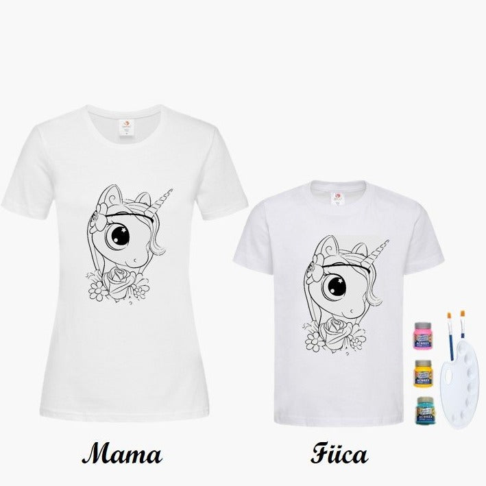 Set personalizare tricou Unicorn  Mama si Fiica       